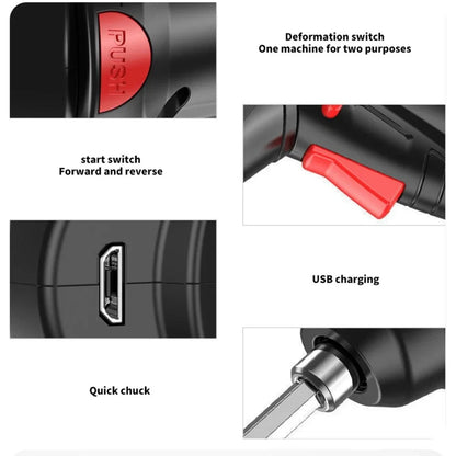 Destornillador eléctrico inalámbrico carga USB