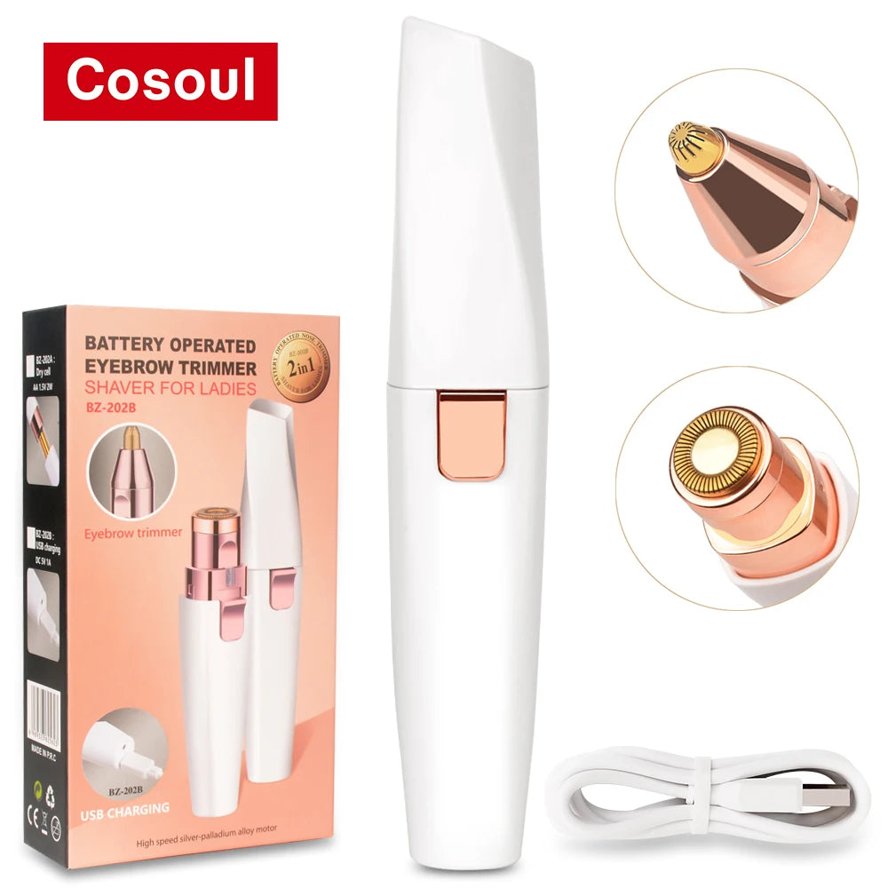 Depiladora de Precisión Facial 2 en 1