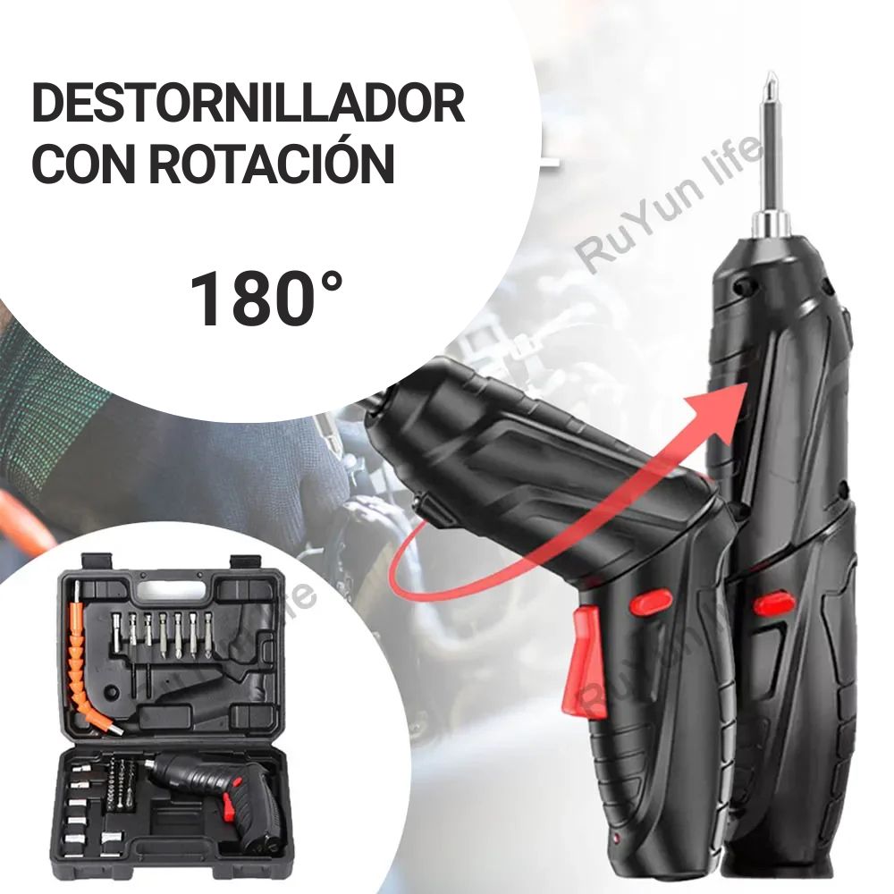 Destornillador eléctrico inalámbrico carga USB
