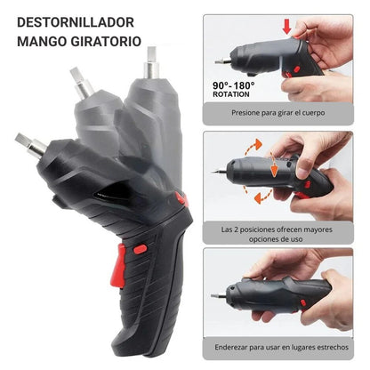 Destornillador eléctrico inalámbrico carga USB