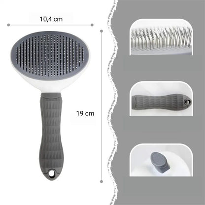 Cepillo removedor de pelo con boton para Gatos y Perros